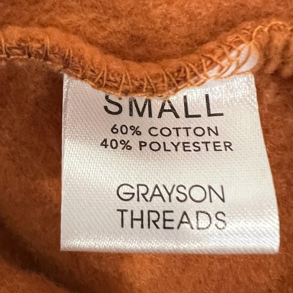 NWT Smiley World Spread Kindness Rust Ora Cropped Pullover Sweatshirt Size S - Picture 8 of 8